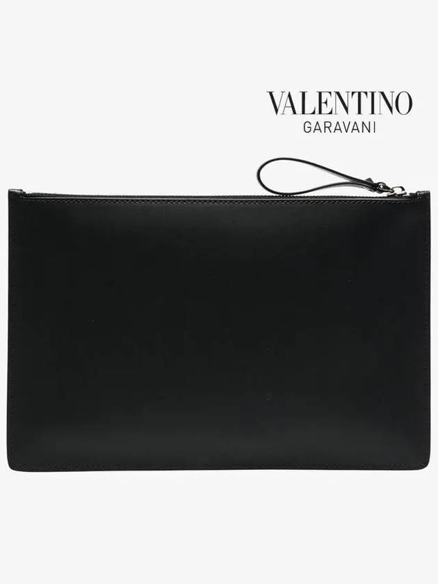 VLTN Logo Clutch Bag Black - VALENTINO - BALAAN.