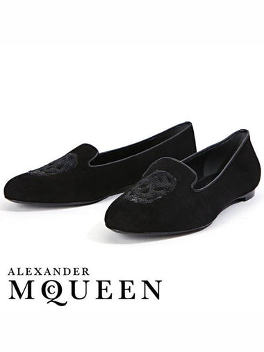 DP Sail 294034 WHAA2 1002 Suede Skull Loafers - ALEXANDER MCQUEEN - BALAAN 1