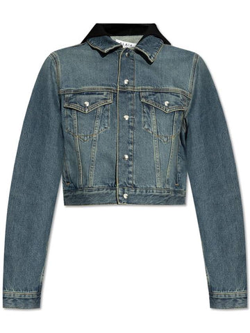 Alaïa Denim Jacket, Women's, Blue - ALAIA - BALAAN 1