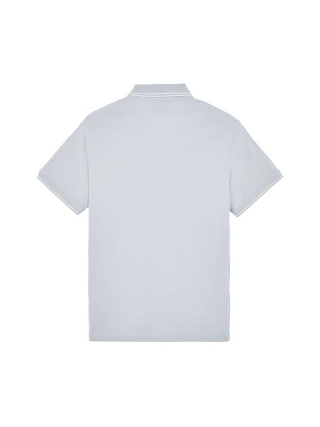 Organic Cotton Elastane Polo Shirt Sky Blue - STONE ISLAND - BALAAN 3