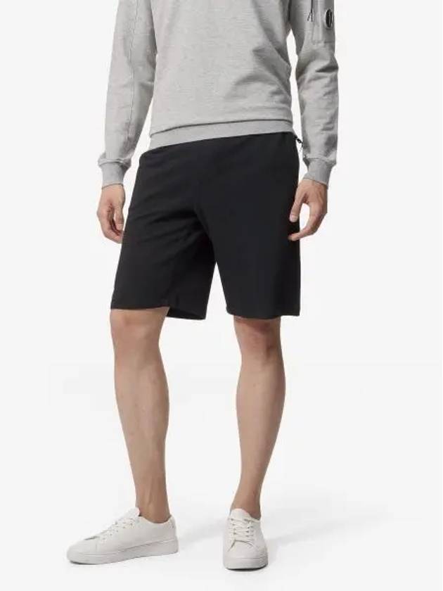 Cotton Fleece Bermuda Shorts Pants Black - CP COMPANY - BALAAN 2