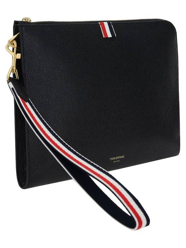 RWB Strap Medium Folio Clutch Black - THOM BROWNE - BALAAN 3