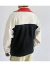 Men s Fleece Half Zip Up Jacket M 8331 Onyx Ivory - MALBON GOLF - BALAAN 2