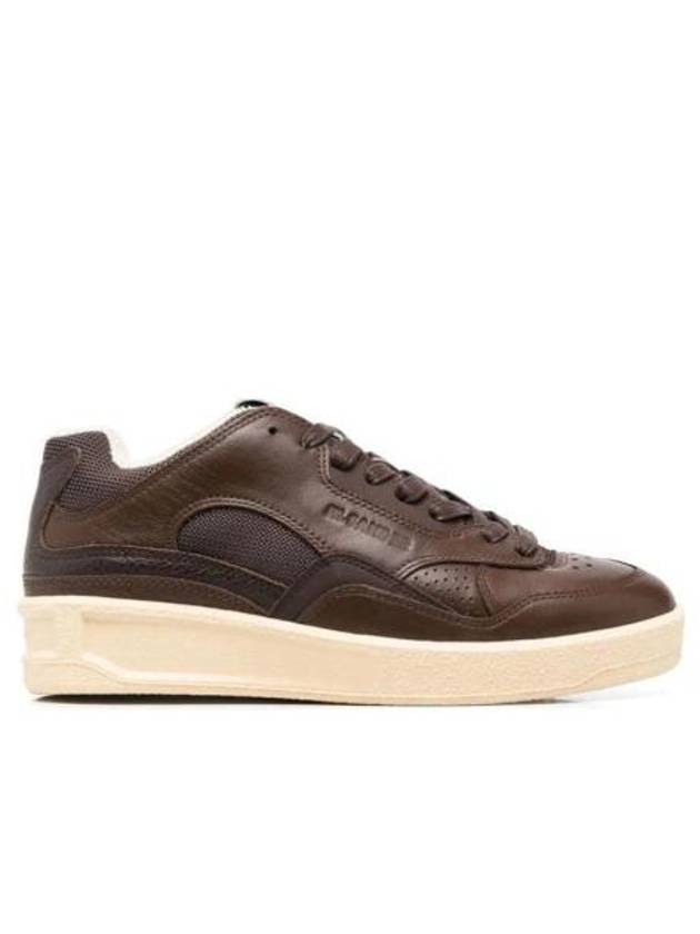 Basket Leather Low Top Sneakers Brown - JIL SANDER - BALAAN 3