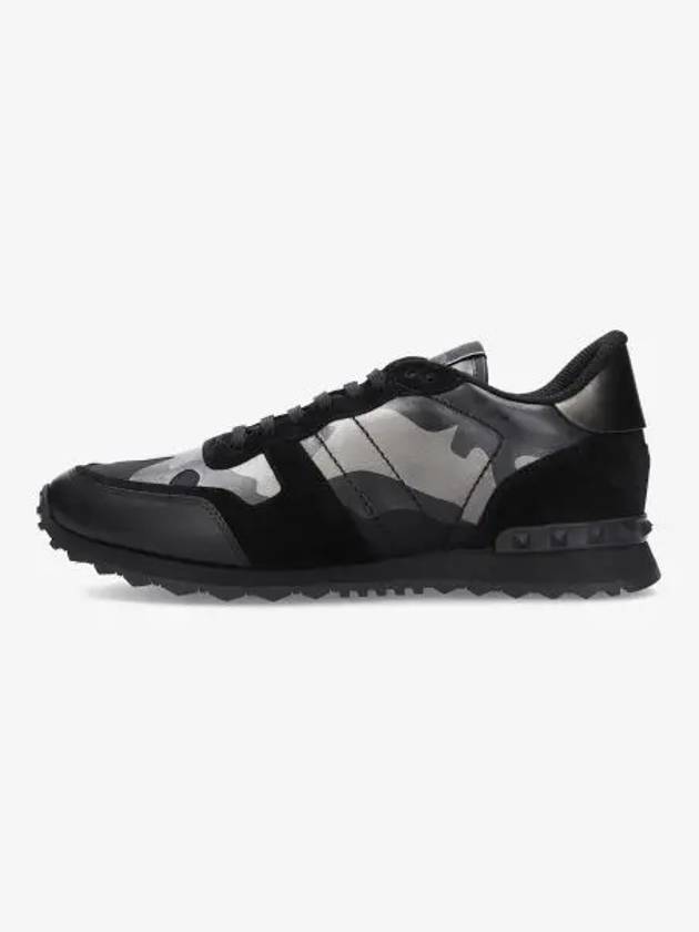 Rock Runner Camo Low Top Sneakers Black - VALENTINO - BALAAN 2