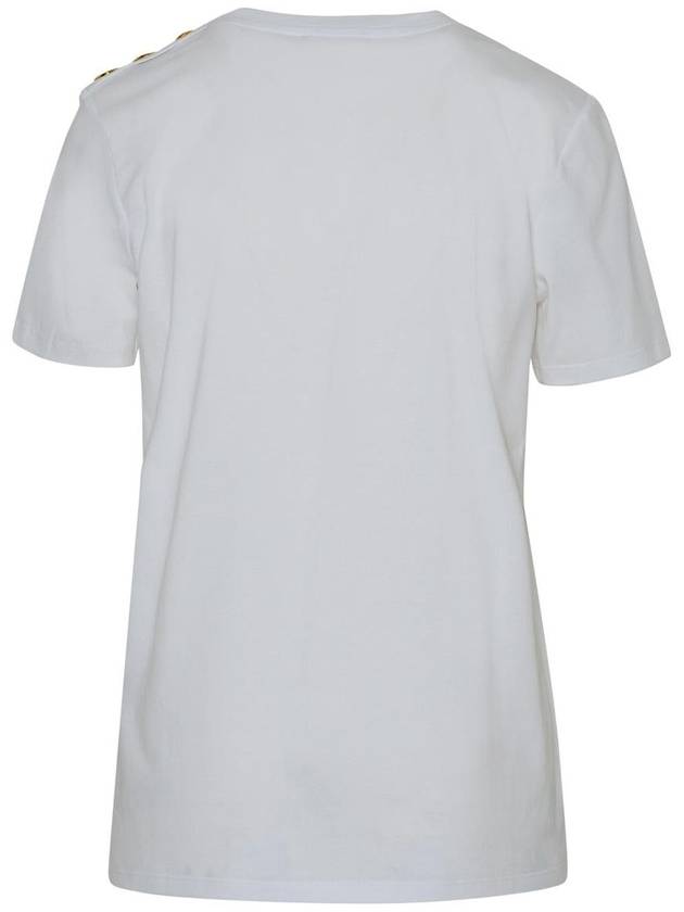 Logo Crew Neck Short Sleeve T-Shirt White - BALMAIN - BALAAN 4