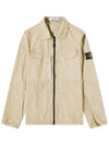 Wappen Patch Old Effect Zip-Up Jacket Beige - STONE ISLAND - BALAAN 2