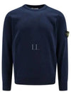 Crewneck Soft Cotton Knit Top Navy - STONE ISLAND - BALAAN 2