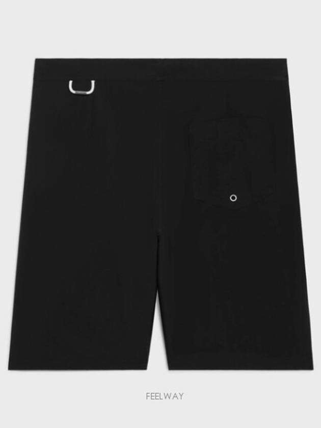 Logo Print Nylon Swimming Shorts Black - CELINE - BALAAN 3