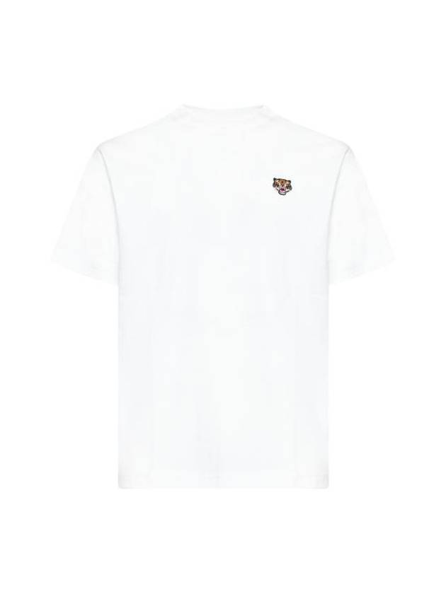 Lucky Tiger Embroidered Classic Short Sleeve T Shirt Off White - KENZO - BALAAN 2