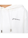 Le Brode Logo Cotton Hoodie White - JACQUEMUS - BALAAN 9