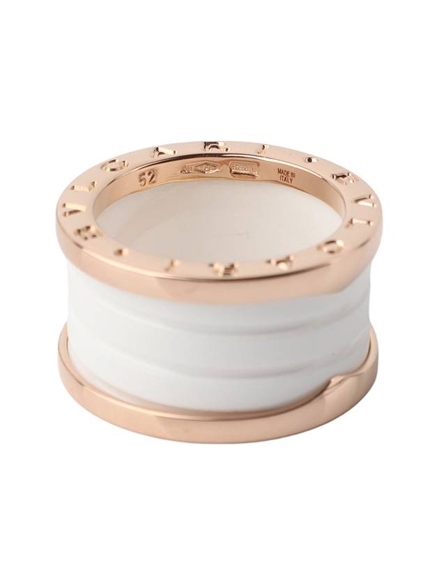 345834 Pink gold B Zero1 ceramic 4 band ring No 52 Department store warranty 33725 - BVLGARI - BALAAN 5