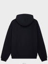 Loose Cotton Fleece Hoodie Black - CELINE - BALAAN 3