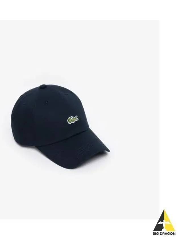 Cotton Twill Basic Baseball Cap Navy - LACOSTE - BALAAN 1