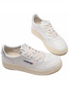 Medalist Leather Metal Silver Tab Low Top Sneakers White - AUTRY - BALAAN 6