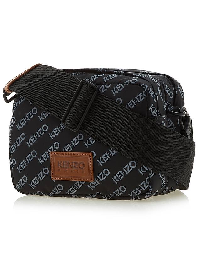 All Over Logo Print Cross Bag Black - KENZO - BALAAN 3