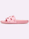 GG logo pink rubber slide slipper sandals 573922 F494 - GUCCI - BALAAN 2