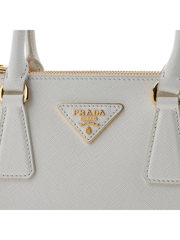 Galleria Saffiano Leather Small Tote Bag White - PRADA - BALAAN 8