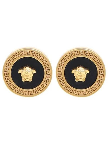 Enamel Medusa stud earrings - VERSACE - BALAAN 1