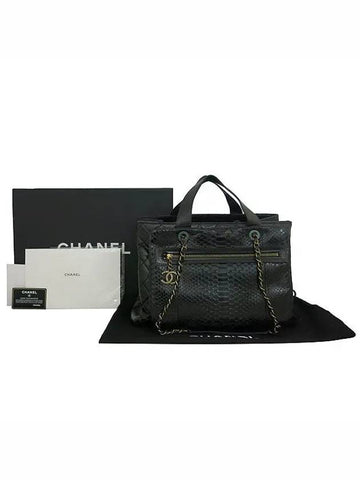 Black color calfskin python blend Urban Mix 2WAY - CHANEL - BALAAN 1