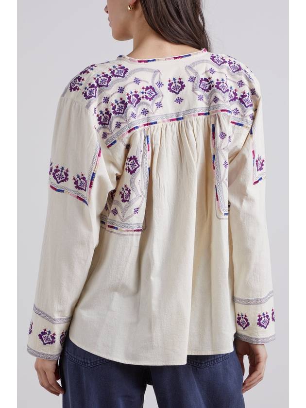 Kiledia Embroidery Blouse White - ISABEL MARANT - BALAAN 3