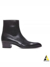 Classic Wyatt Zipper Ankle Boots Black - SAINT LAURENT - BALAAN 2