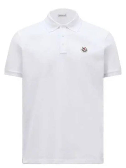 Logo patch short sleeve PK shirt white - MONCLER - BALAAN 2