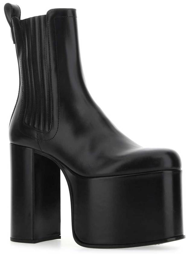 leather ankle middle boots black - VALENTINO - BALAAN 3