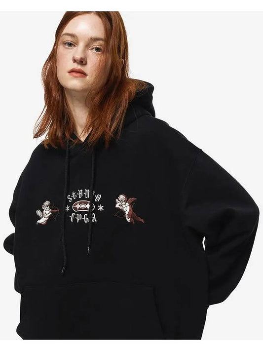 Amor angel embroidery hooded top black - CPGN STUDIO - BALAAN 2