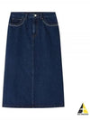 Redwood Rivet Flare Cut Denim A-Line Skirt Stonewashed Indigo - A.P.C. - BALAAN 2