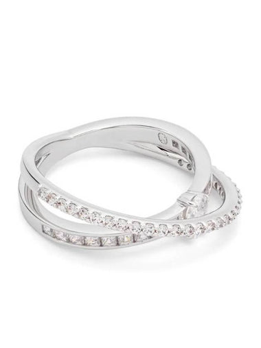 Hyperbola Crystal Ring Silver - SWAROVSKI - BALAAN 1