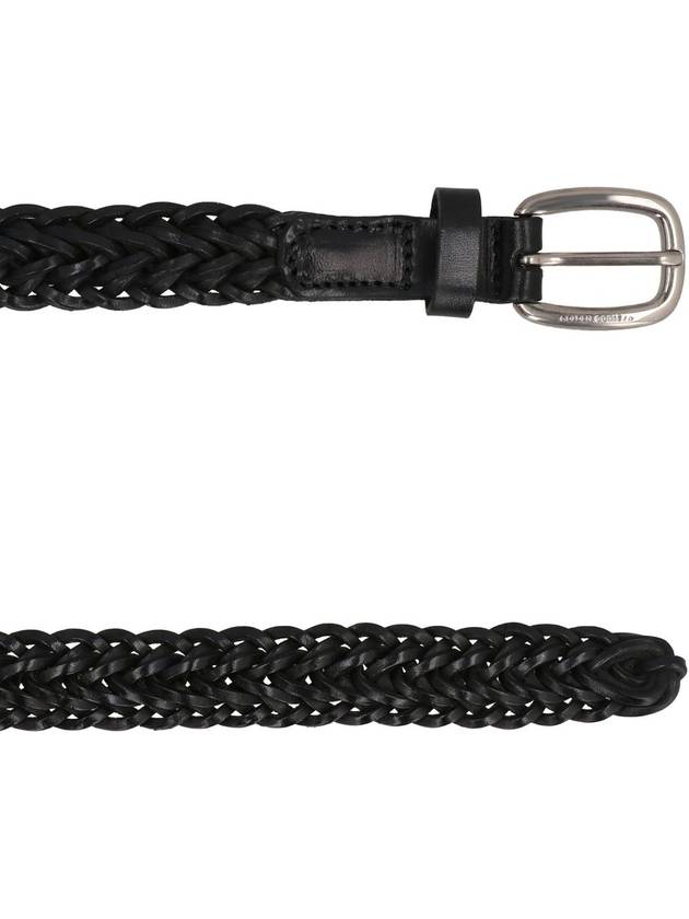 Houston Weaving Leather Belt Black - GOLDEN GOOSE - BALAAN 4