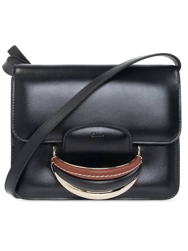 Katie Shiny Calfskin Cross Bag Black - CHLOE - BALAAN.