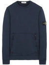 Wappen Side Zipper Pocket Sweatshirt Navy - STONE ISLAND - BALAAN 1