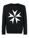 Men's Maltese Cross Printed Sweatshirt Black - NEIL BARRETT - BALAAN 1