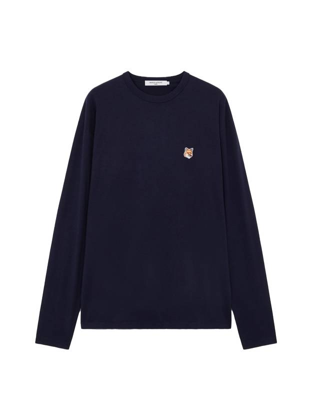 Fox Head Patch Regular Long Sleeve T-Shirt Navy - MAISON KITSUNE - BALAAN 1