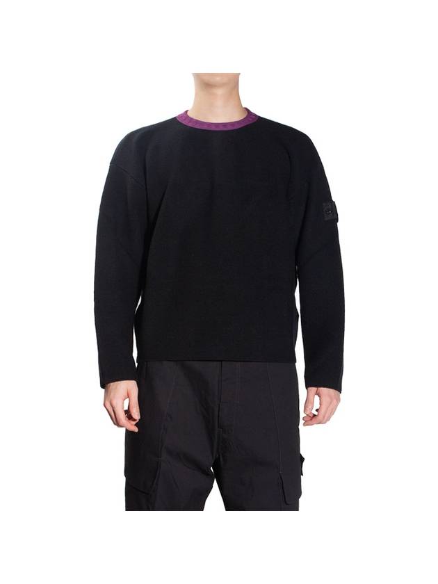 Shadow Project Crewneck Knit Top Black - STONE ISLAND - BALAAN 2