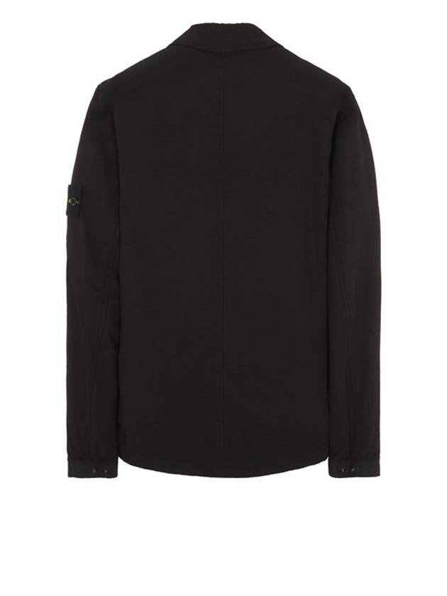 Heavy Duty Cotton Ripstop Over Long Sleeve Shirt Black - STONE ISLAND - BALAAN 3