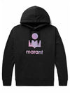 Mansel Big Logo Hoodie Faded Black - ISABEL MARANT - BALAAN 3