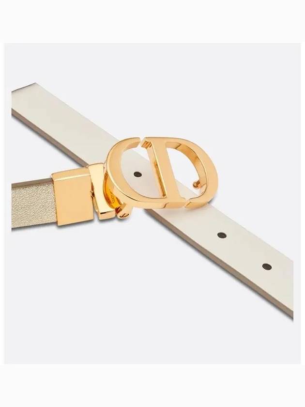 30 Montaigne Reversible Leather Belt Gold Latte - DIOR - BALAAN.