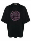 Circular Logo Short Sleeve T-Shirt Black - MARNI - BALAAN 2