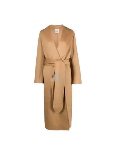 Robe Belt Wool Single Coat Camel - TOTEME - BALAAN 2