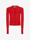 Bea Embroidered Logo Cardigan Red - VIVIENNE WESTWOOD - BALAAN 3