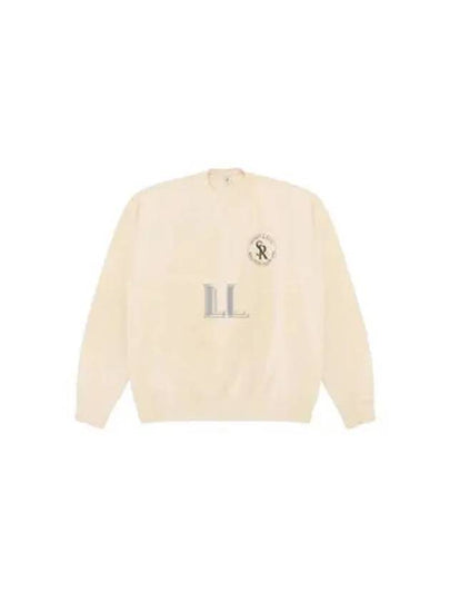 Logo Crew Neck Cotton Sweatshirt Beige - SPORTY & RICH - BALAAN 2