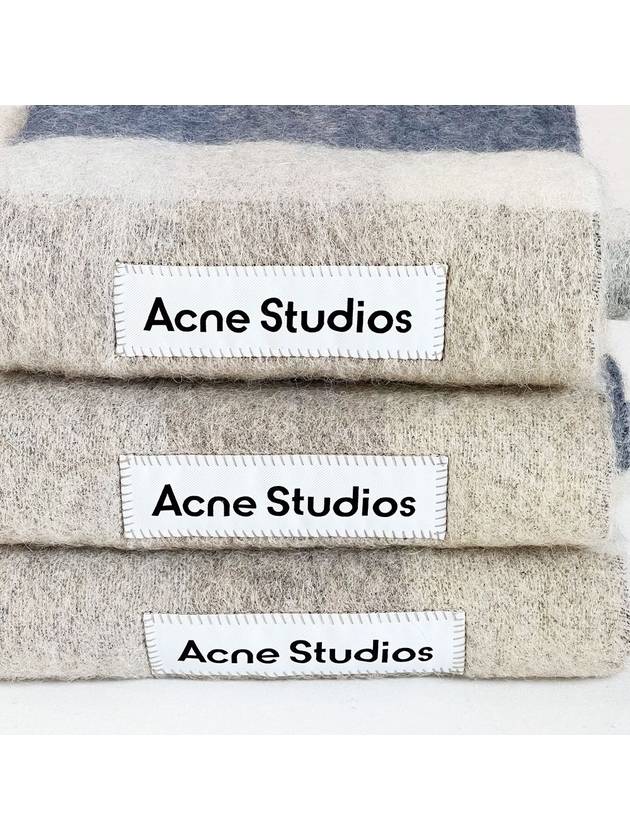 Check Mohair Muffler Vanilla Beige Lavender - ACNE STUDIOS - BALAAN 11