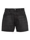 Men's Bermuda Wash Denim Shorts Black - PRADA - BALAAN 1