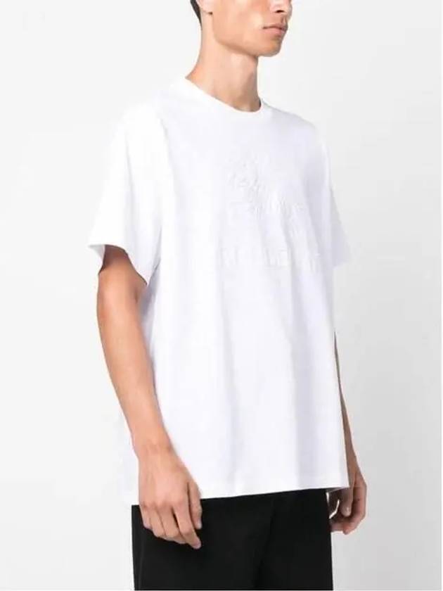 EKD Motif Cotton Short Sleeve T-Shirt White - BURBERRY - BALAAN 4