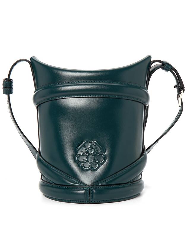 The Curve Small Bucket Bag Forest Green - ALEXANDER MCQUEEN - BALAAN.