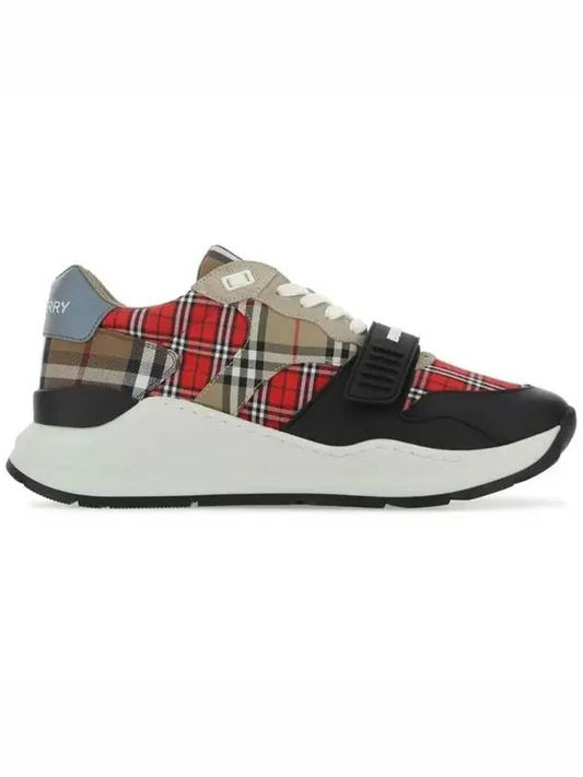 multi-check velcro low-top sneakers - BURBERRY - BALAAN 2