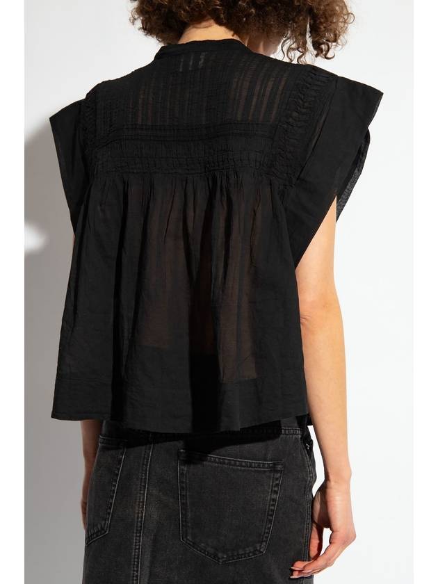 Marant Etoile ‘Leaza’ Top, Women's, Black - ISABEL MARANT - BALAAN 4